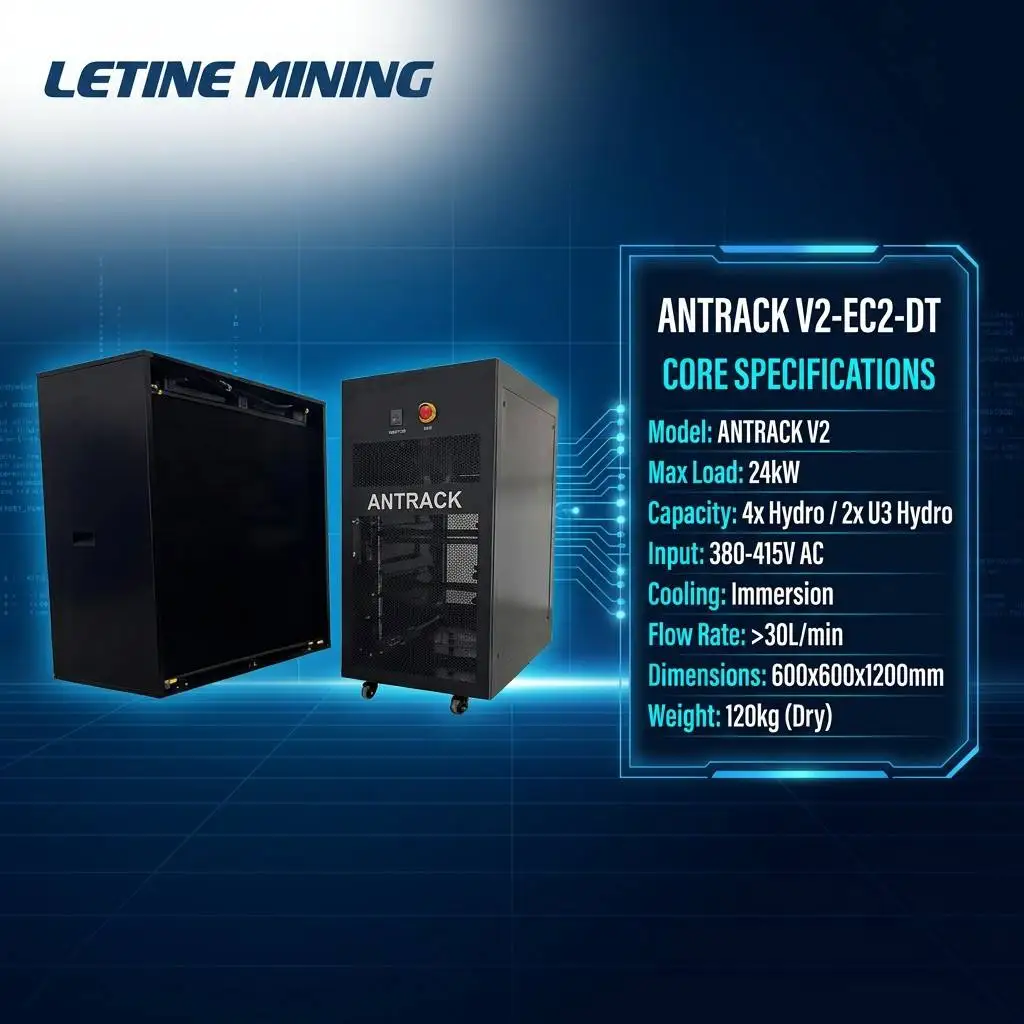 Bitmain Antminer V2 EC2 DT Cabinet 24KW Dry Cooler 4 Antminer Hydro /2Units U2 U3 Hydro Cooling System Crypto Farm