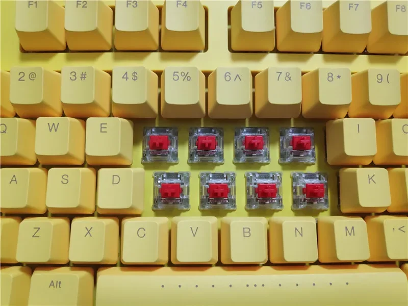 RGB IKBC 87 Keyboard Cherry mx Red Linear switch PBT Keycaps Gaming Mechanical Keyboard Wired model