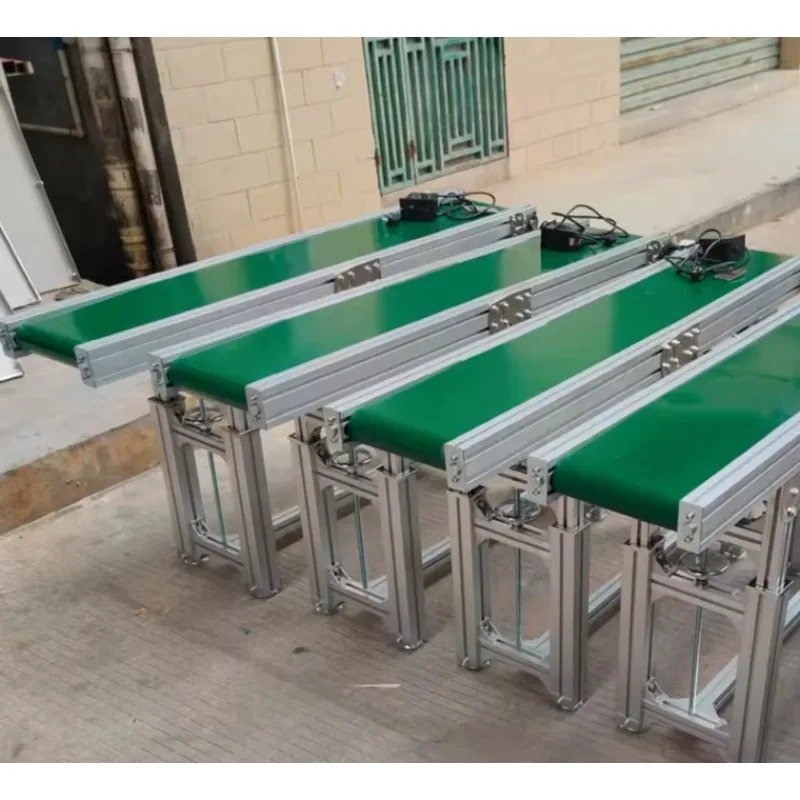 PVC Green Flat Belt Conveyor Conveyer System For Industrial Assembly Production Line
