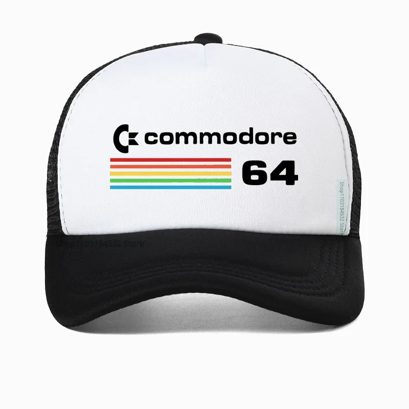 

Comfortable Men motion hat Commodore 64 Baseball cap Cool Summer Mesh Breathable Trucker hats C64 Amiga Computer Geek Nerd Caps