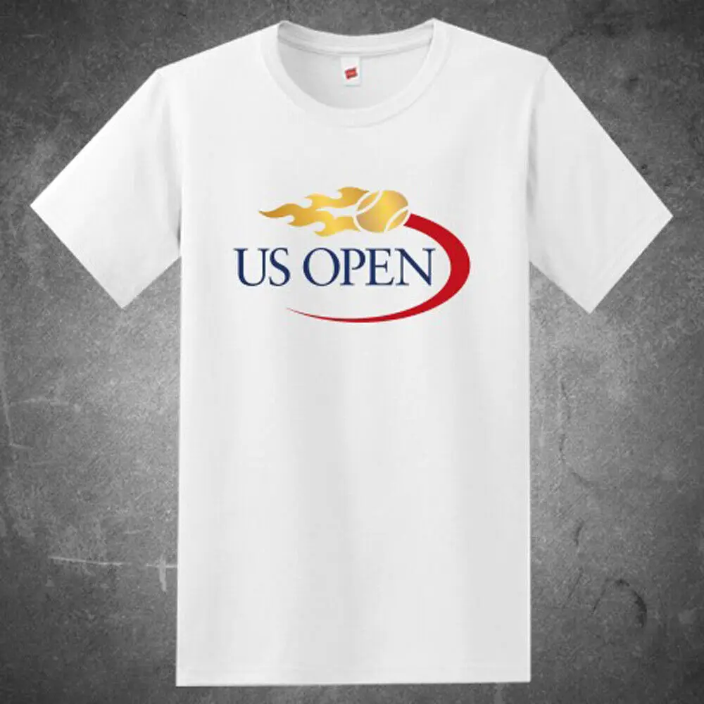 US Open Tennis Grand Slam Logo Men\'s White T-Shirt Size S to 5XL