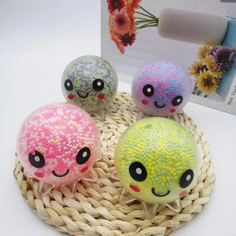 Glowing Stretchy Cuttlefish Stress Relief Toy 12Pcs Soft Sensory Bubble Squeeze Toy For Adults Kids Tension Relief A2UB