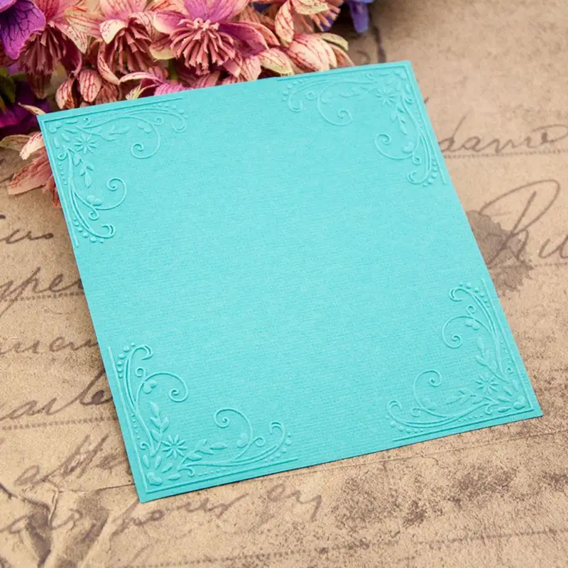 Lacework Plastic Embossing Folder DIY Craft Template Mold Scrapbook Paper Card Photo Album Making Fondant Cake Decor