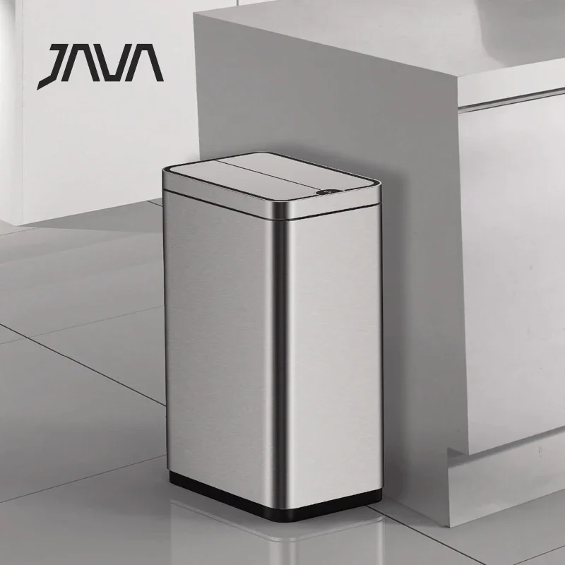 JAVA 12L/20L/30L/50L Home smart automatic garbage rubbish waste bin stainless steel sensor dustbin smart sensor trash can