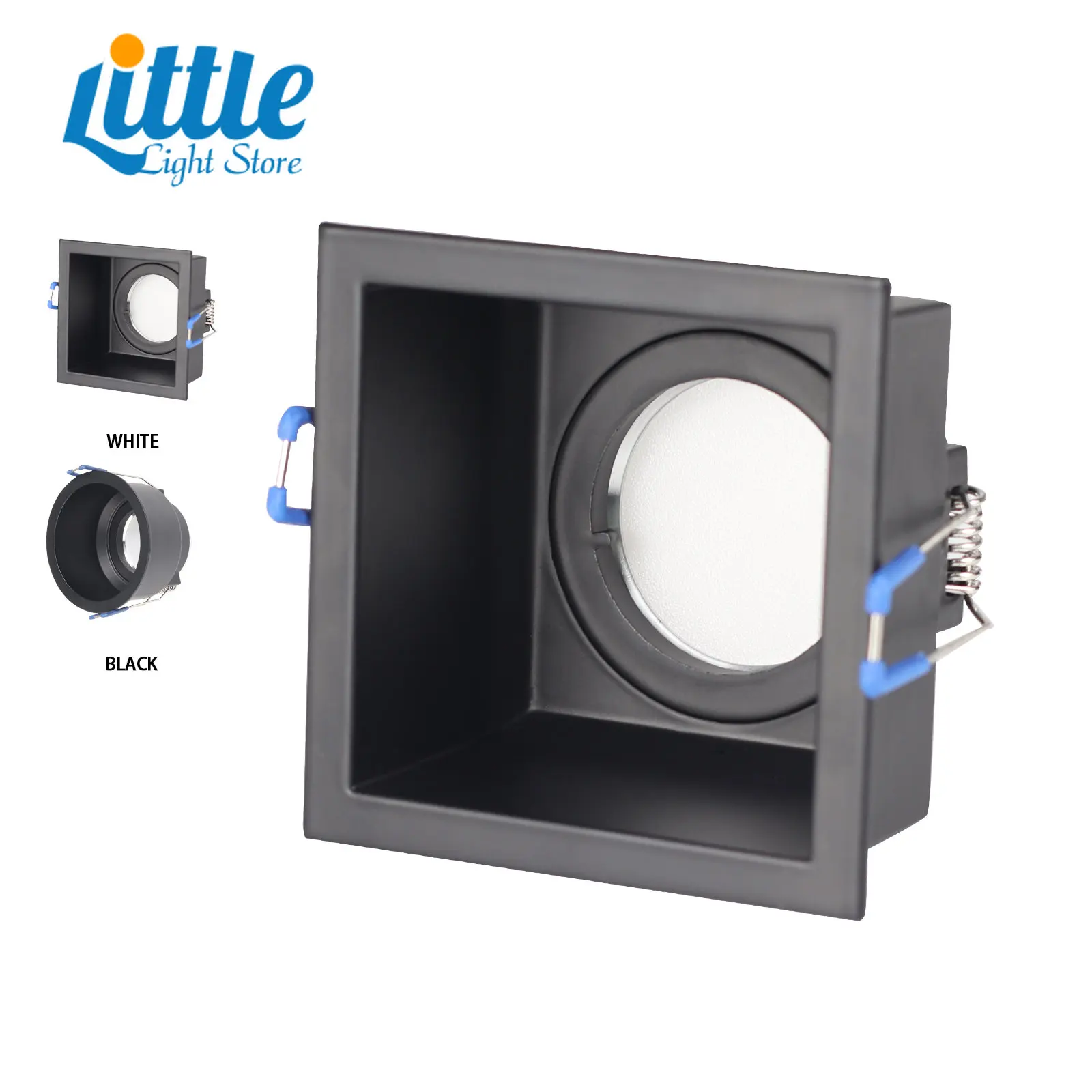 

Circular Embedded LED Ceiling Downlight GU10/MR16 Lamp Holder Halogen Lamp Bracket Cup Aluminum LED Downlight Is Not Adjustable