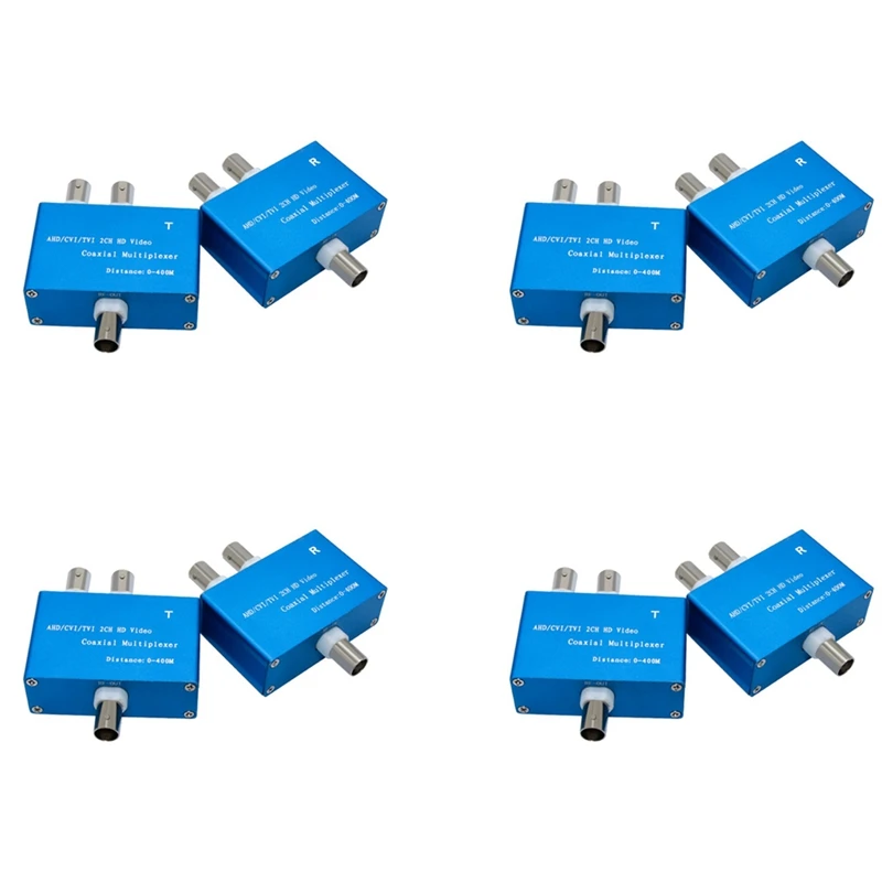 

4X 1080P AHD/CVI/TVI / 2CH HD Video Coaxial Multiplexer (2 Channel Video In One Coaxial Cable Transmission)