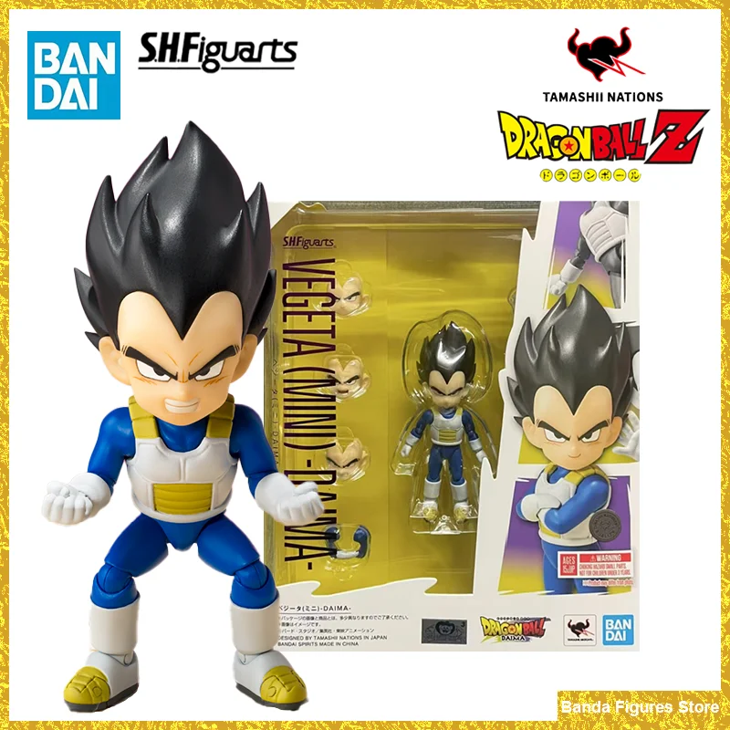 Original BANDAI S.H.Figuarts Vegeta MINI DAIMA SHF Dragon Ball Z In Stock Anime Action Collection Figures Model Toys