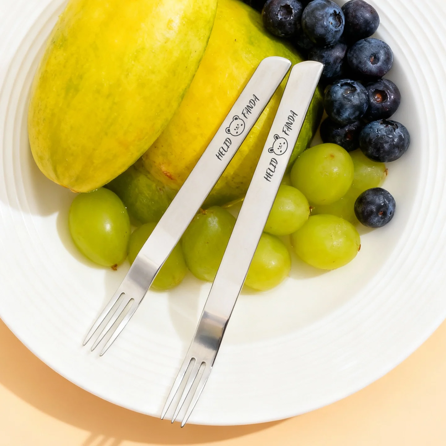 2-In-1 Dual-Purpose Fork Spoon Cute Long Handle Dinner Forks