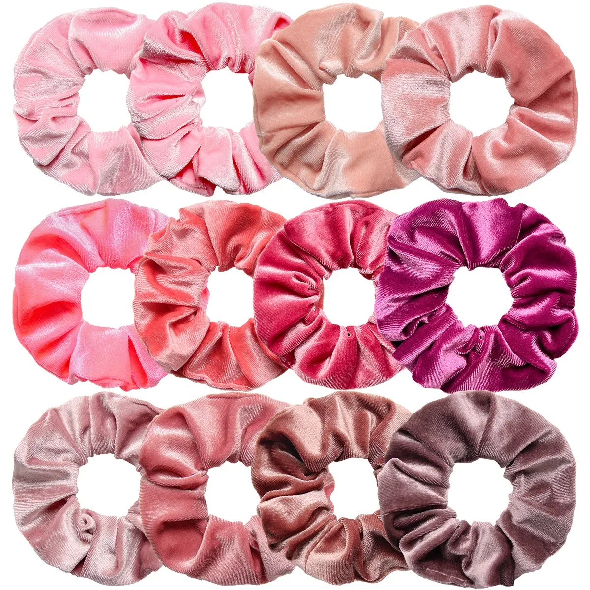 45 لون كبير خمر المخملية Scrunchies الفتيات مرونة العصابات الشعر ذيل حصان حامل العلاقات الأربطة المطاطية موضة النساء الملحقات #4