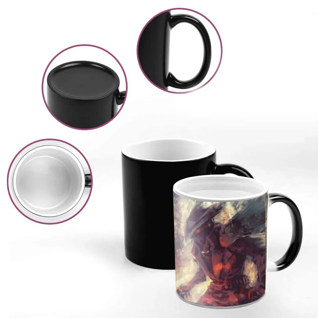 Bloodborne Creativity Change Color Chang mug Ceramic mug Hot Coffee Cup Breakfast Cup mug Friend Gift