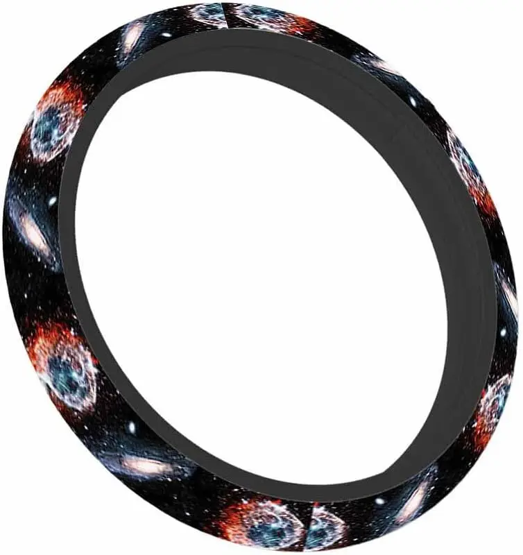 Spiral Galaxy Steering Wheel Cover Universe Nebula Outer Space Car Accessory Neoprene Auto Interior Decor Anti Slip Car Truck Pr