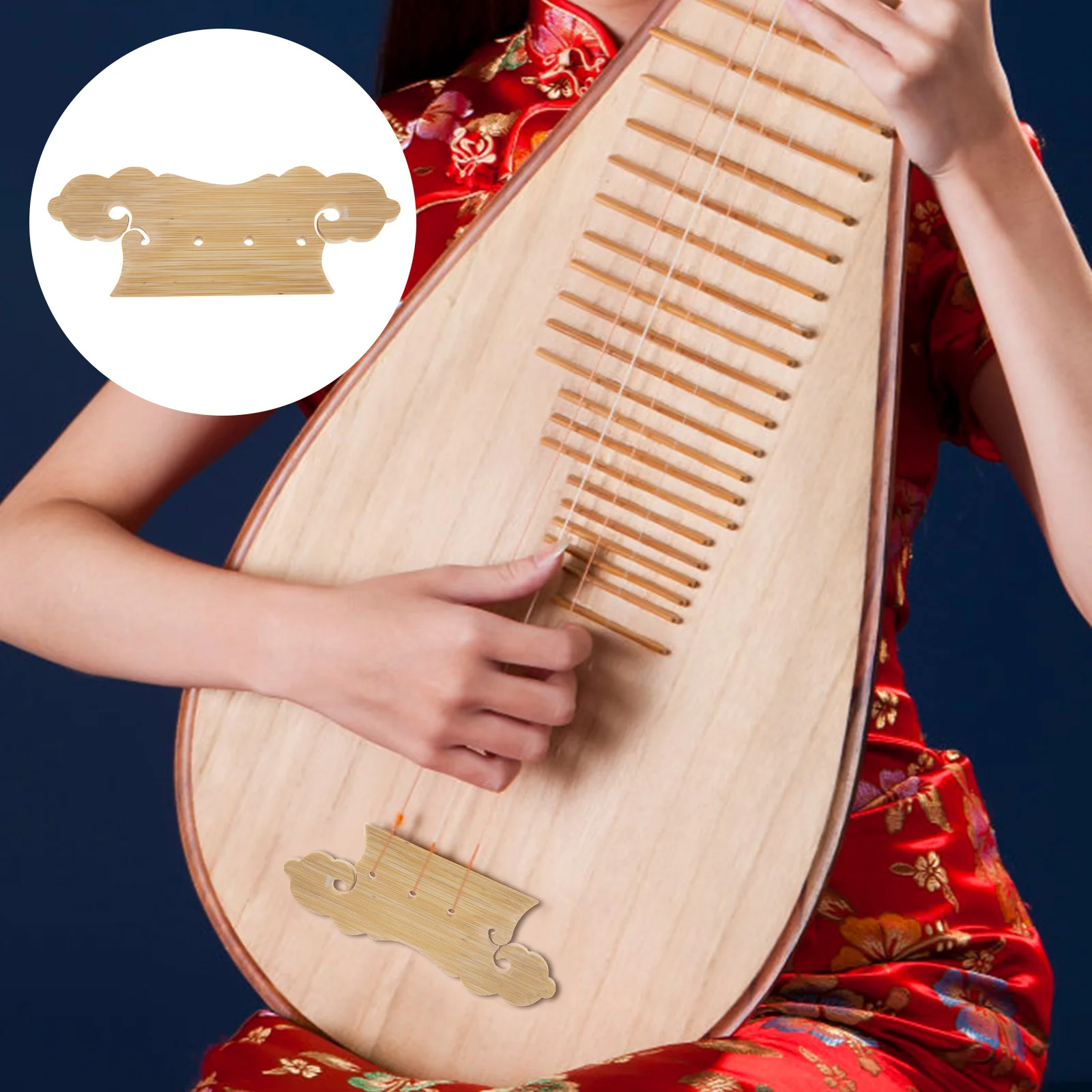 

Pipa Bridge Tailpiece Handmade Bamboo Replacement Part Repair Tool Pipa Bridge Parts Musical Instrument Supplies