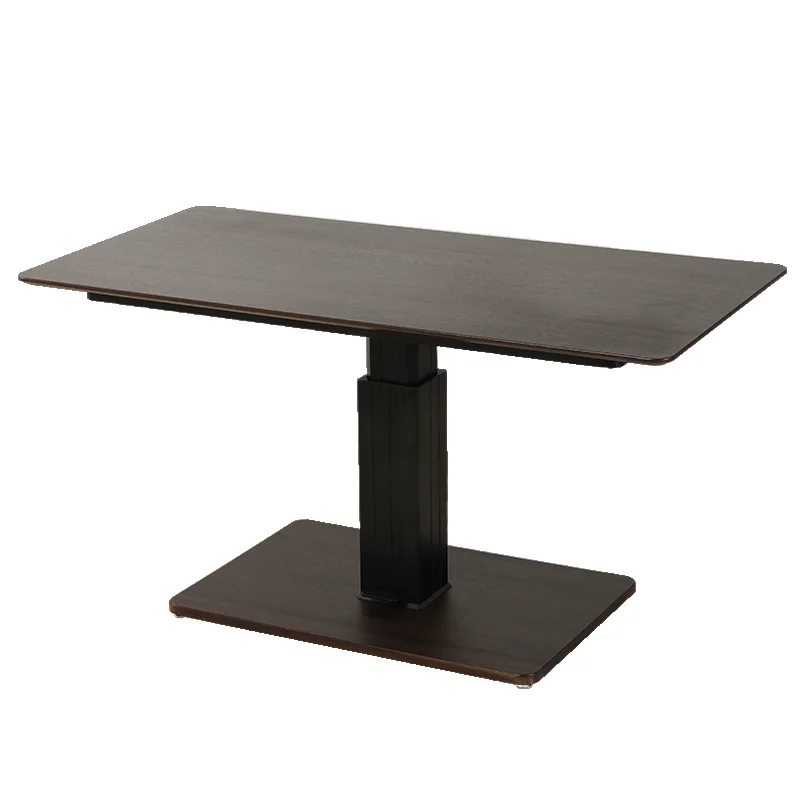 120X60cm MDF Desktop Air Spring Pneumatic Height Adjustable Metal Frame Coffee Table Living Room Dining Furniture