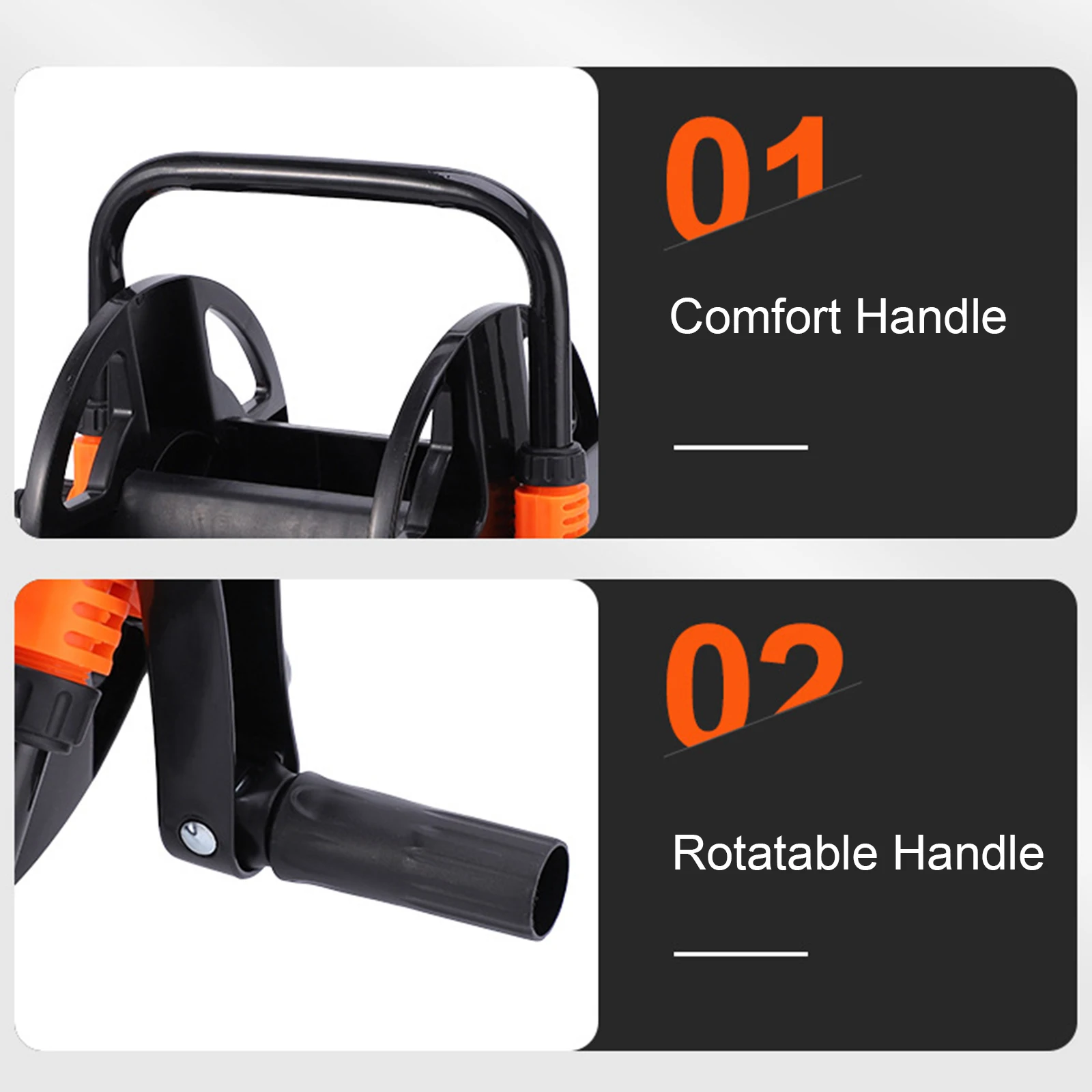 

Single Arm Pipe Coiler Multi-Purpose Portable Hose Storage Reel Watering Hose Winding Reel for Home Garage Hose Storage