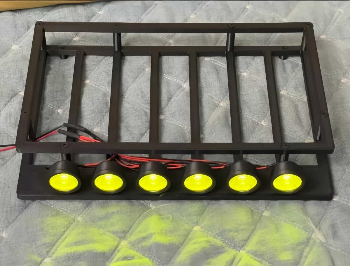 CROSSRC Original 1/6 Brontosaurus Stegosaurus Roof Rack with LED Lights RC Crawler Upgrade Parts