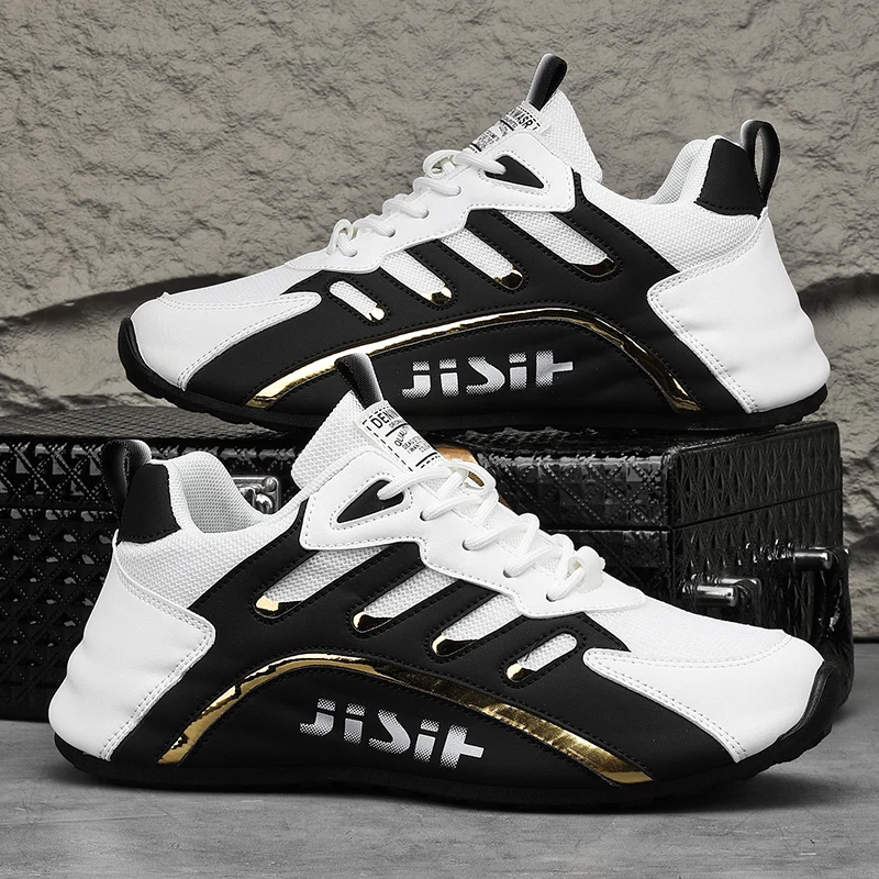 

Мужские дышащие повседневные кроссовки с трикотажной сеткой, удобная спортивная обувь на мягкой подошве с ремешками, подходит для бега на открытом воздухе