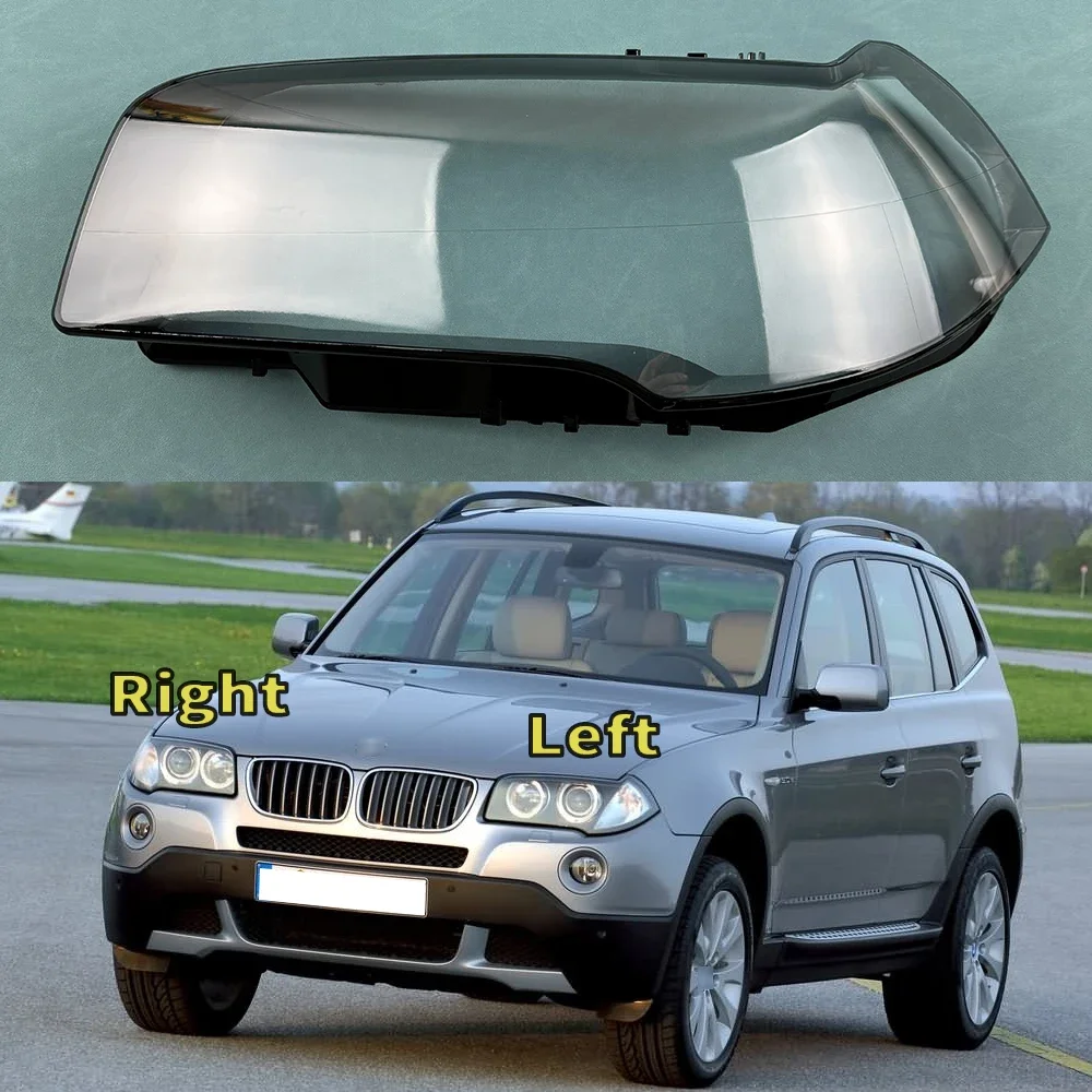 

For BMW X3 E83 2006-2010 Front Headlight Cover Transparent Lamp Shade Headlamp Shell Lens Plexiglass Replace Original Lampshade