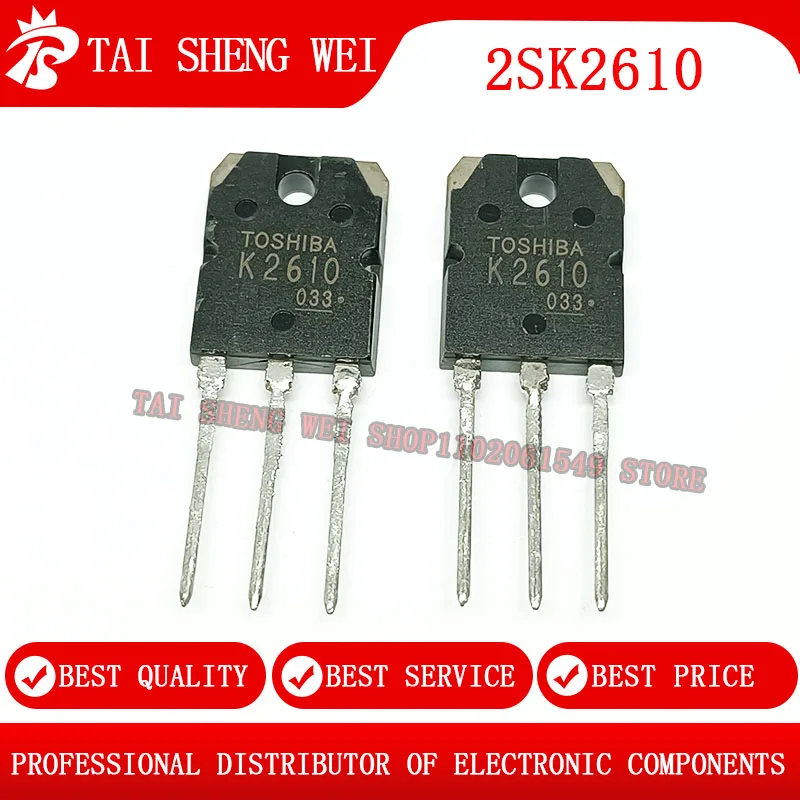 5PCS 2SK2610 K2610 TO-3P TO-247 DC−DC Converter and Motor Drive Applications New Original
