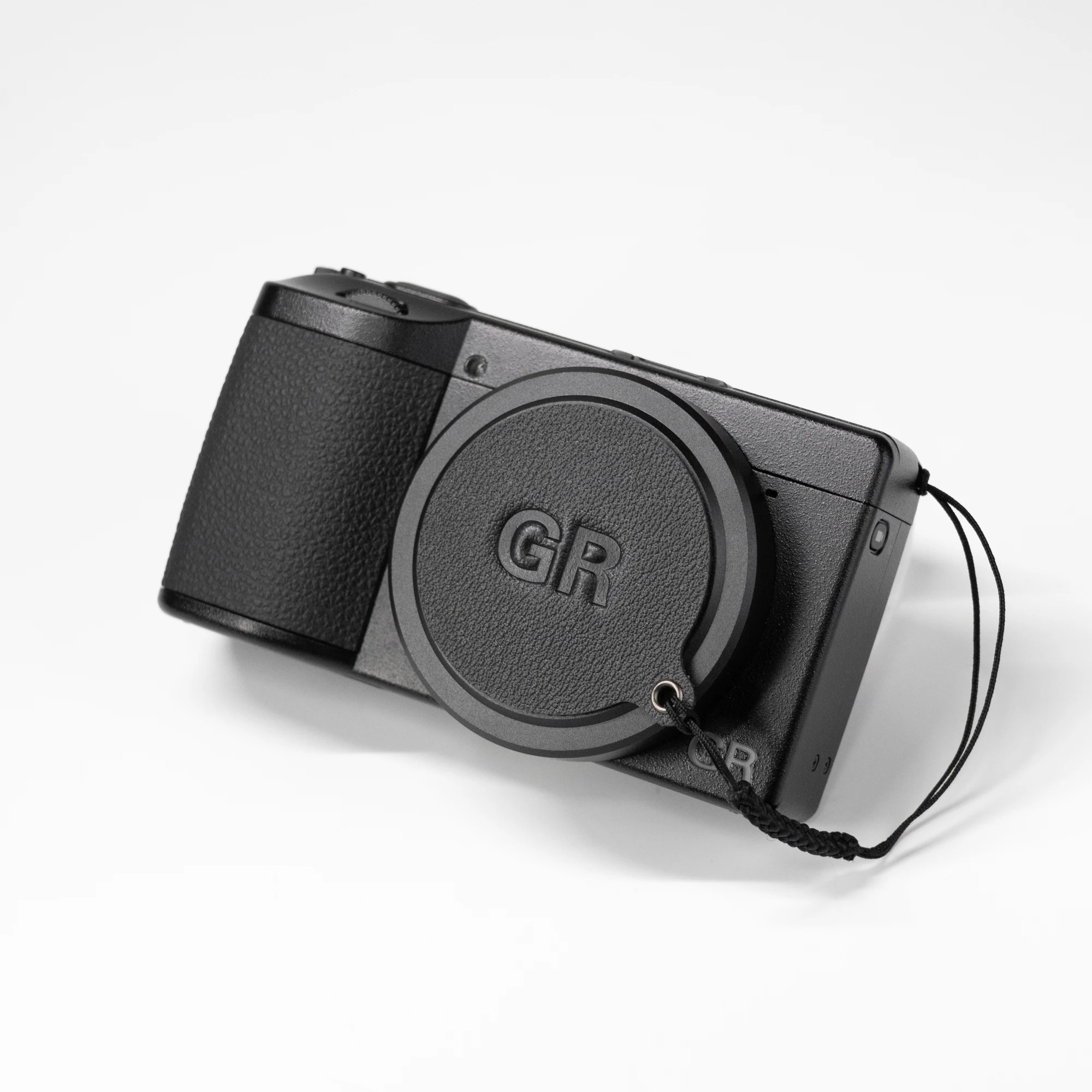 YUWOOD Lens Cap with Leather Patch Anti-Lost Strap for Ricoh GR IV GR4 HDF Dustproof Lens Protective Cover Camera Accessories