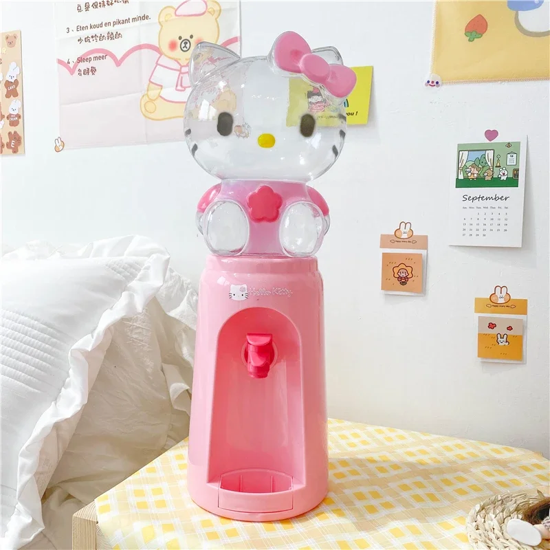 2L Kawaii Sanrio Cartoon Hello Kittys My Melody Desktop Water Dispenser Cute Beauty Couple Large Capacity Toys for Girls Gift