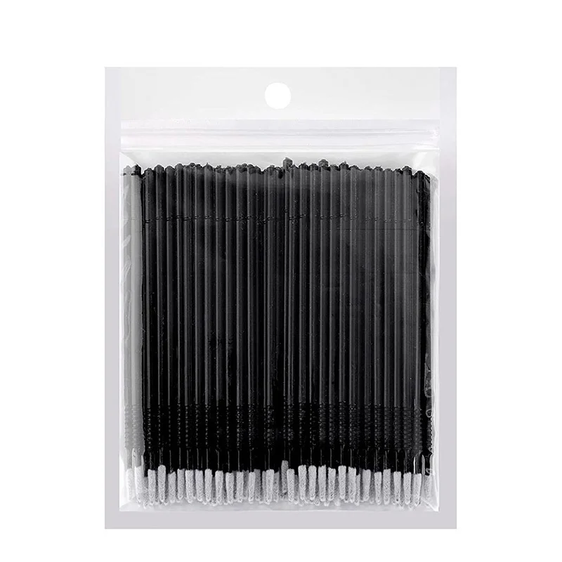 500PCS  Lash Disposable Removing MicroBrush Eyelashes Extension Individual Swab Micro Brush Cleaning Cotton Swab