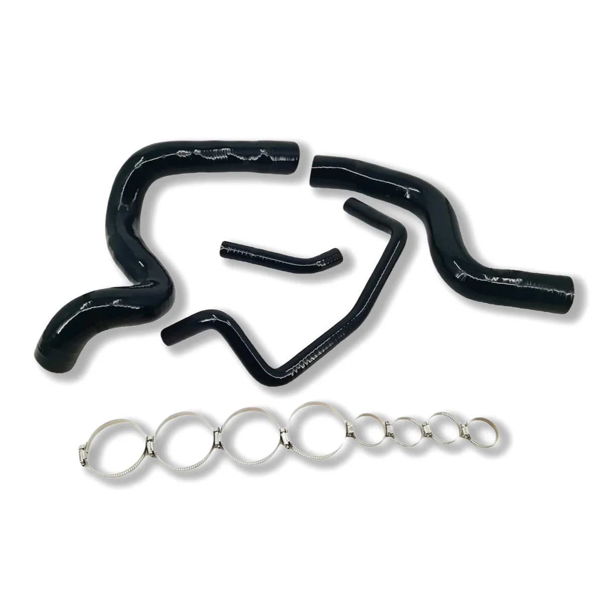 Tabung Selang Radiator Pendingin Silikon Hitam untuk PORSCHE 928 1978-1984 Atas & Bawah