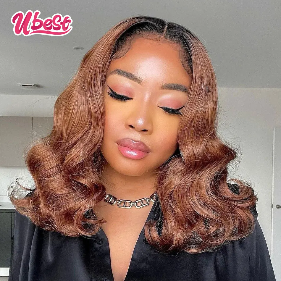 

Ubest 1b Brown Body Lace Front Wig 13x4 Body Wave Human Hair Transparent Lace Frontal Pre Plucked Remy Wig For Woman Closure Wig