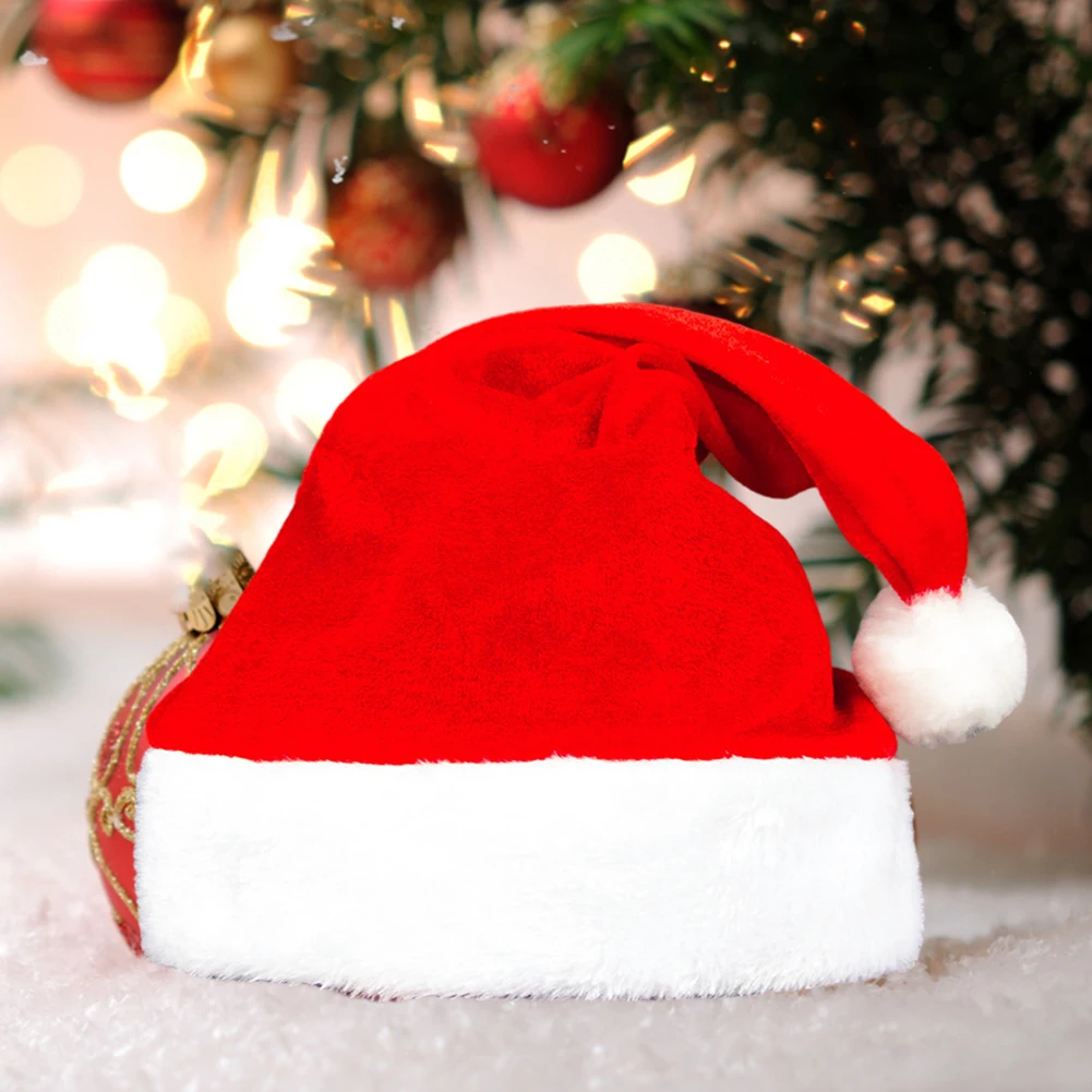 1 pz cappello di peluche di natale con simpatico Pom Pom cappello lavorato a maglia di natale atmosfera di natale per bambini adulti pupazzo di neve