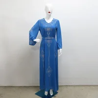 Abaya-Robe Longue Maxi Luxueuse pour Femme Musulmane, Caftan Marocain, Dubaï, Kaftan, Soirée, Eid 6
