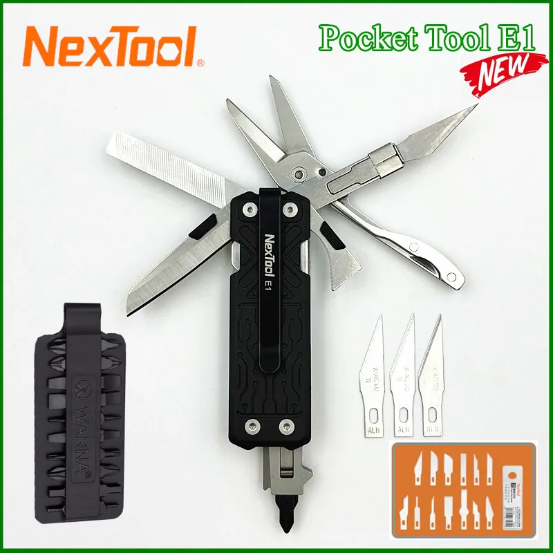 NexTool Pocket Multitool E1 10 In 1 Folding Knife Scissors Plier Saw Outdoor Hiking Camping EDC Equipment Folding Multitool