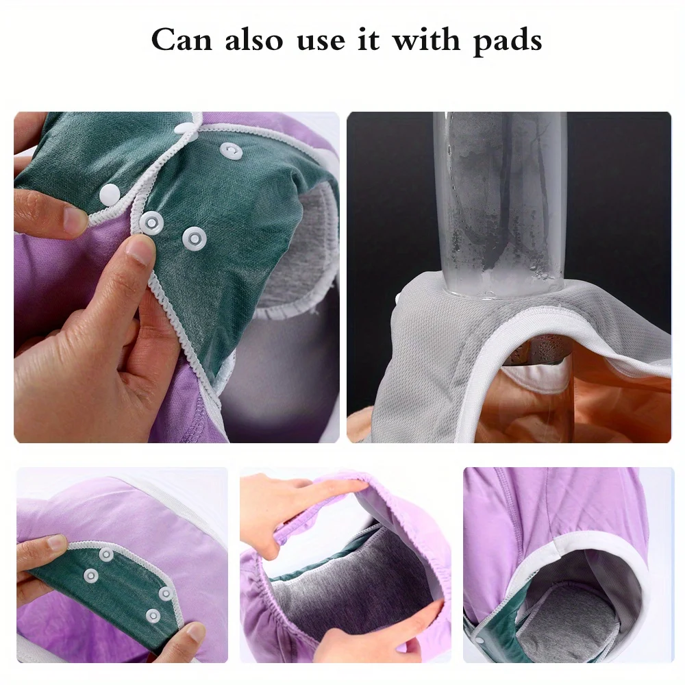 1 szt. Wielorazowa, chłonna bielizna i 1 szt. Prana podkładka higieniczna - Kolorowa, szczelna, wygodna, oddychająca, łatwa w noszeniu