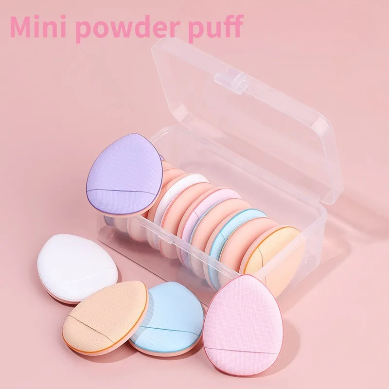 10Pcs Mini Finger Puff Foundation Small Air Cushion Powder Sponge Face Concealer BB Cream Cosmetic Applicator Makeup Tools