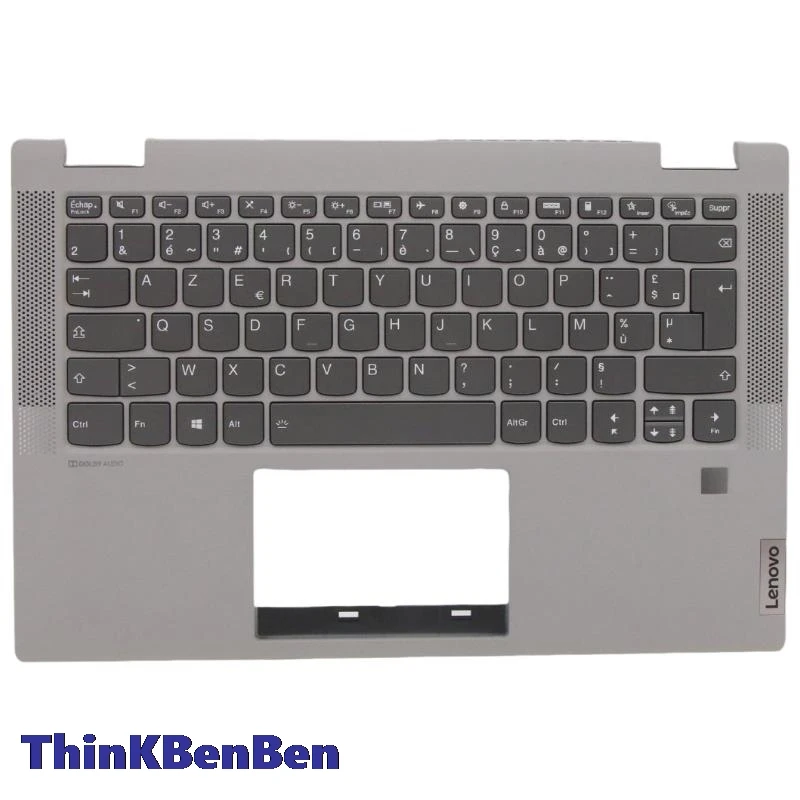 FR French Platinum Grey Keyboard Upper Case Palmrest Shell Cover For Lenovo Flex5 14 14ALC05 14ARE05 14IIL05 14ITL05 5CB0Y85376