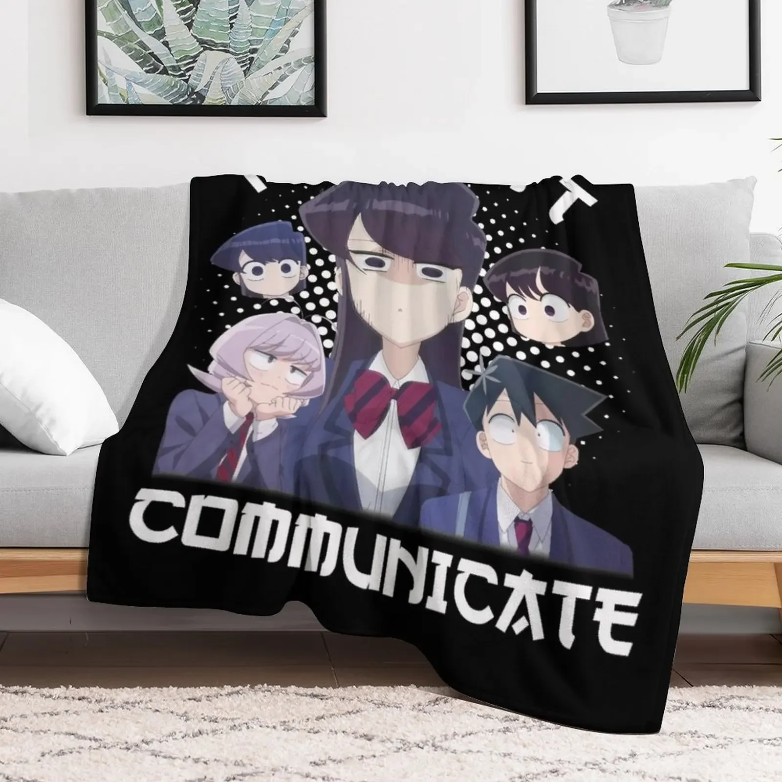Komi Can't Communicate - komi san Throw Blanket Cozy Home Blanket Gift for Christmas Holiday