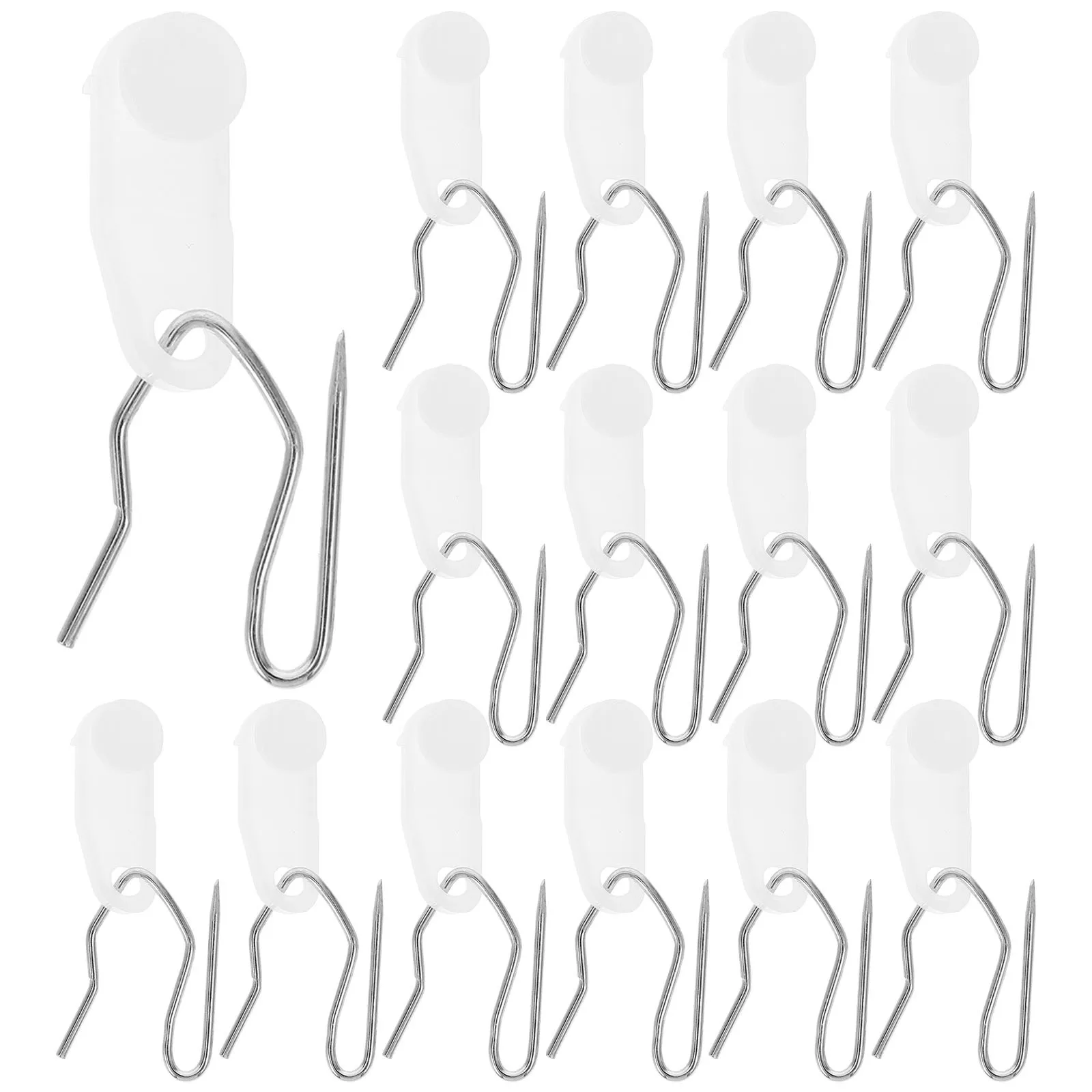 80 مجموعات الستار السنانير البلاستيك قوي لمط الستائر دبابيس الحمام غرفة خلع الملابس دش اكسسوارات الستائر السنانير #2