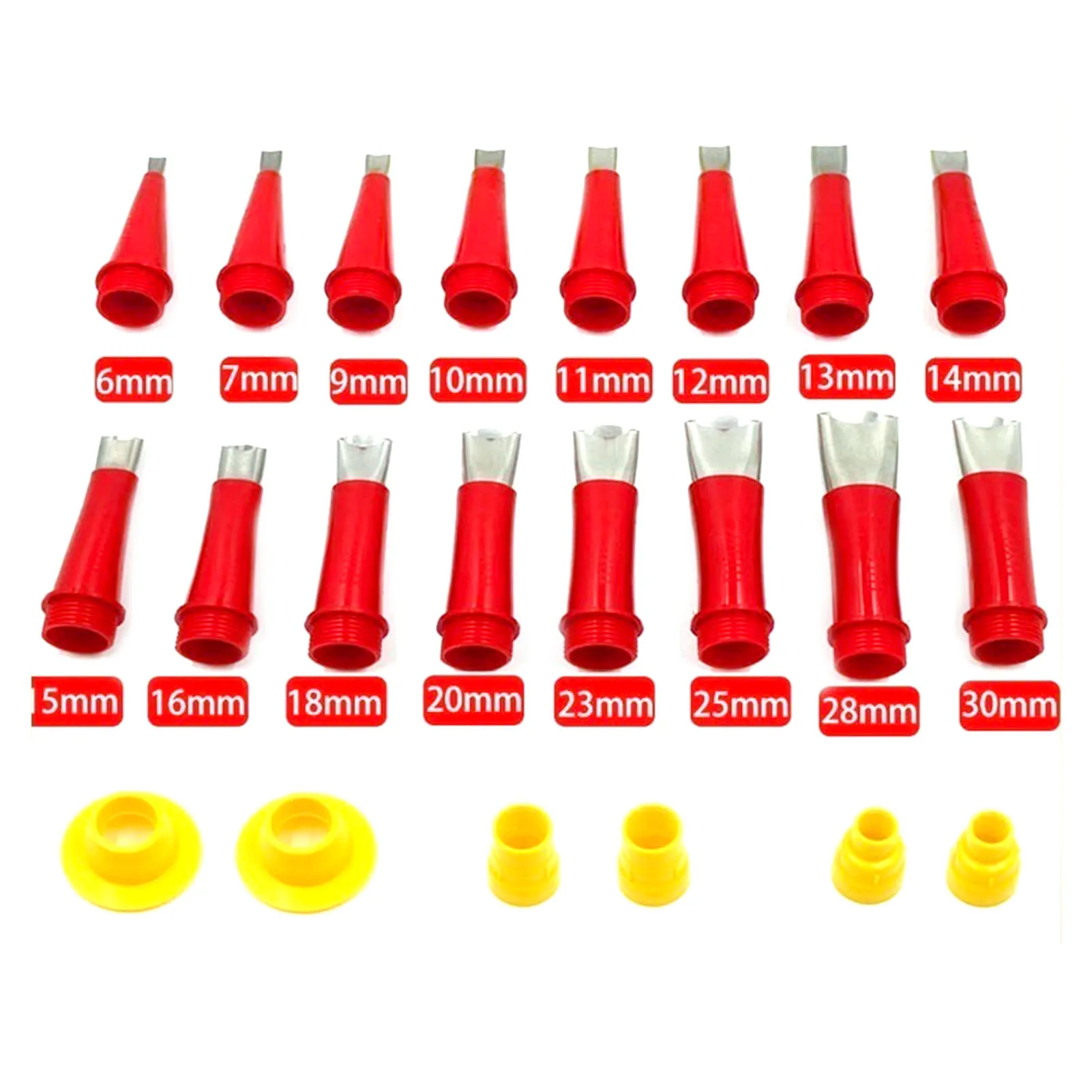 24Pcs Stainless Steel Caulking Nozzle Tool Set Silicone Sealant Finishing Tools For Kitchen Bathroom Sink Joint Sealing Work