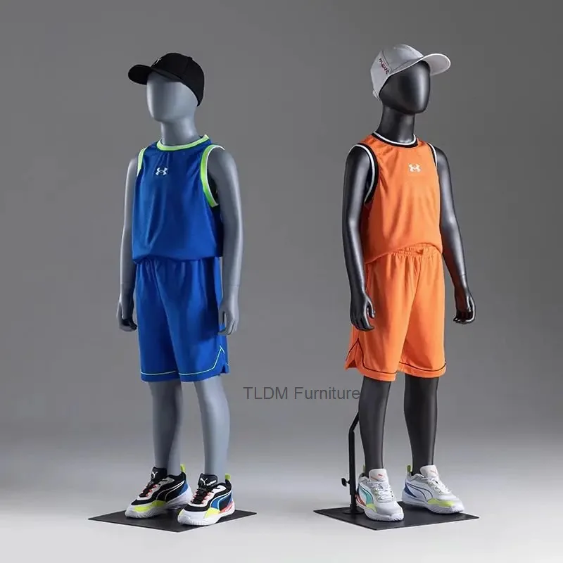 

Active Kids' Athletic Running Mannequin, Full Body Flexible Child Dummy for Boys and Girls Sportswear Window Display JT40M
