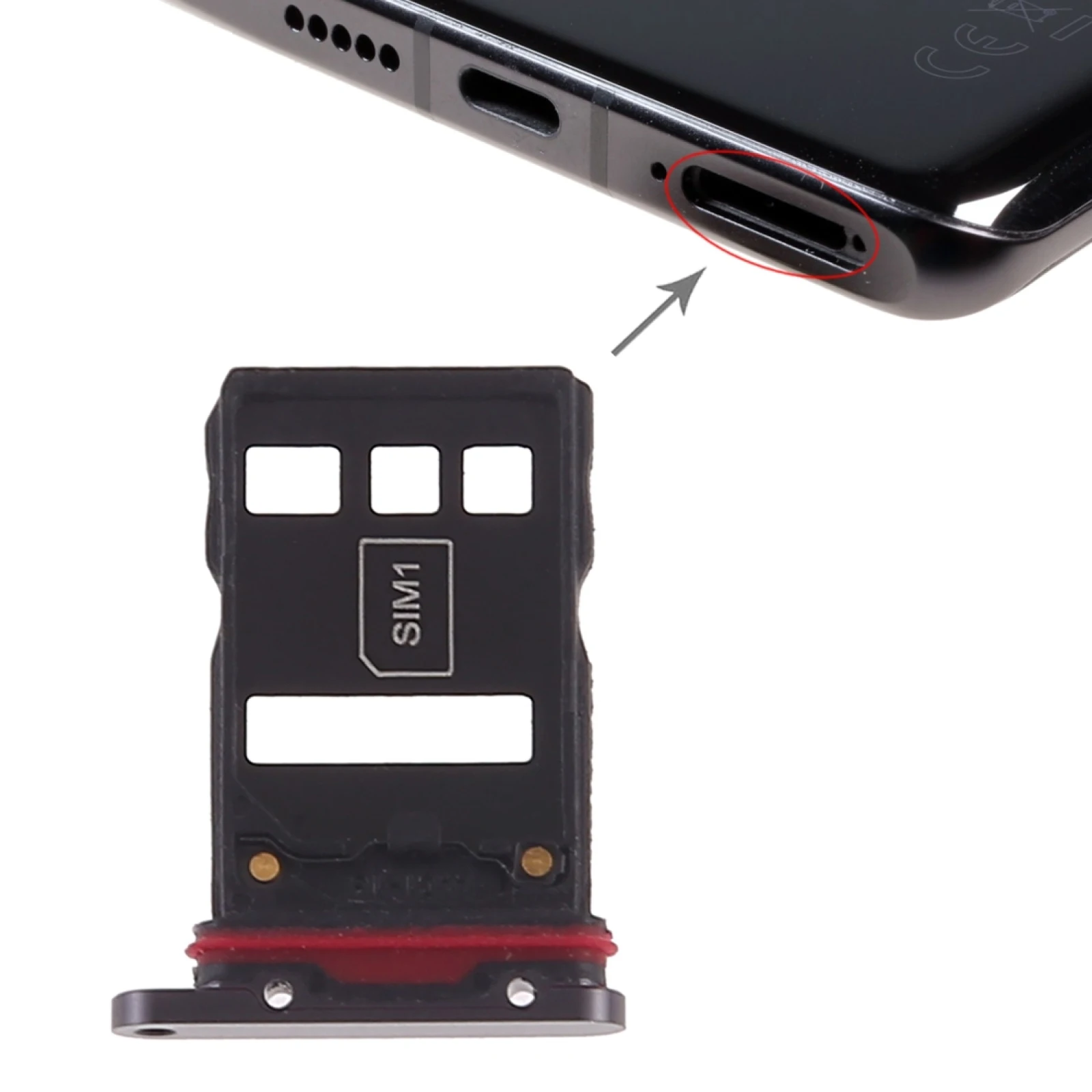 SIM Card Tray + NM Card Tray for Huawei P30 Pro