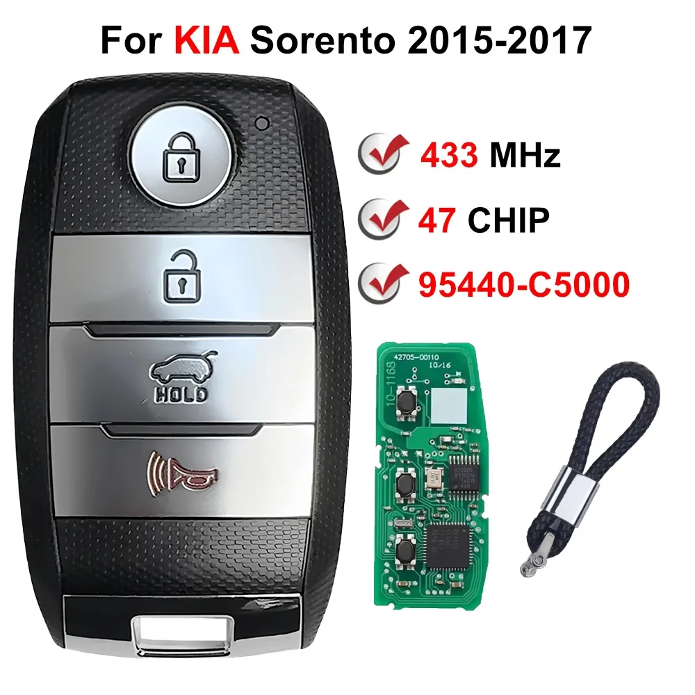 95440-C5000 433 MHz NCF2951X 47 Chip Keyless Smart Car Key For Kia Sorento 2015 2016 2017