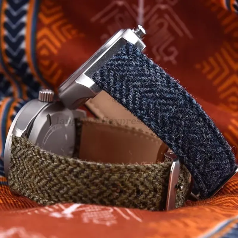 Нейлоновый ремешок для часов из натуральной кожи 18 мм, 20 мм, 22 мм, винтажный плетеный браслет для мужчин и женщин, быстросъемный ремешок для часов Huawei