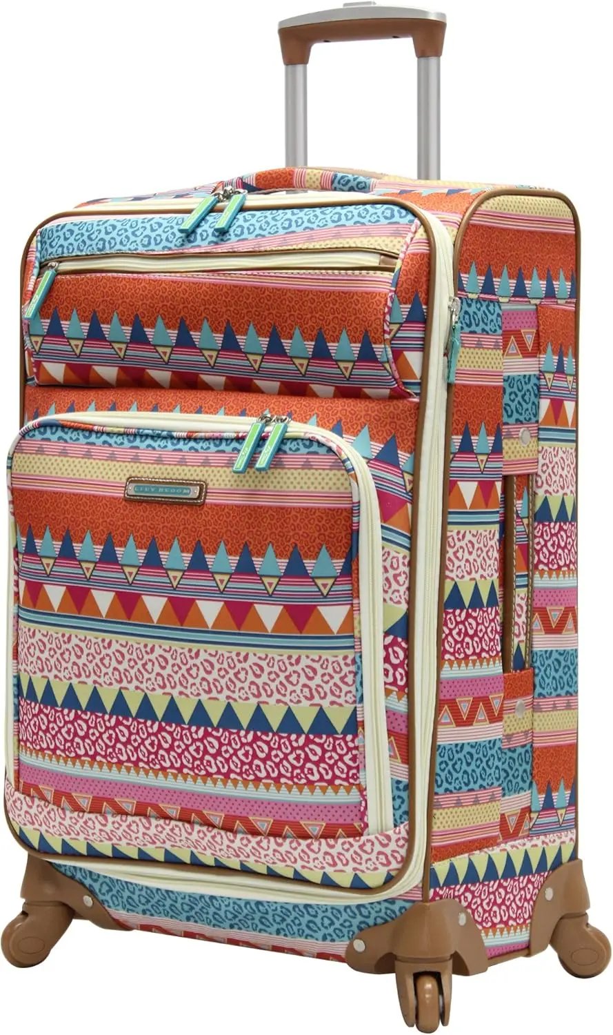 

Lily Bloom Design Pattern 28" Luggage Softside Expandable With Double Spinner Wheels, Large Lightweight Suitcase Checked Bag