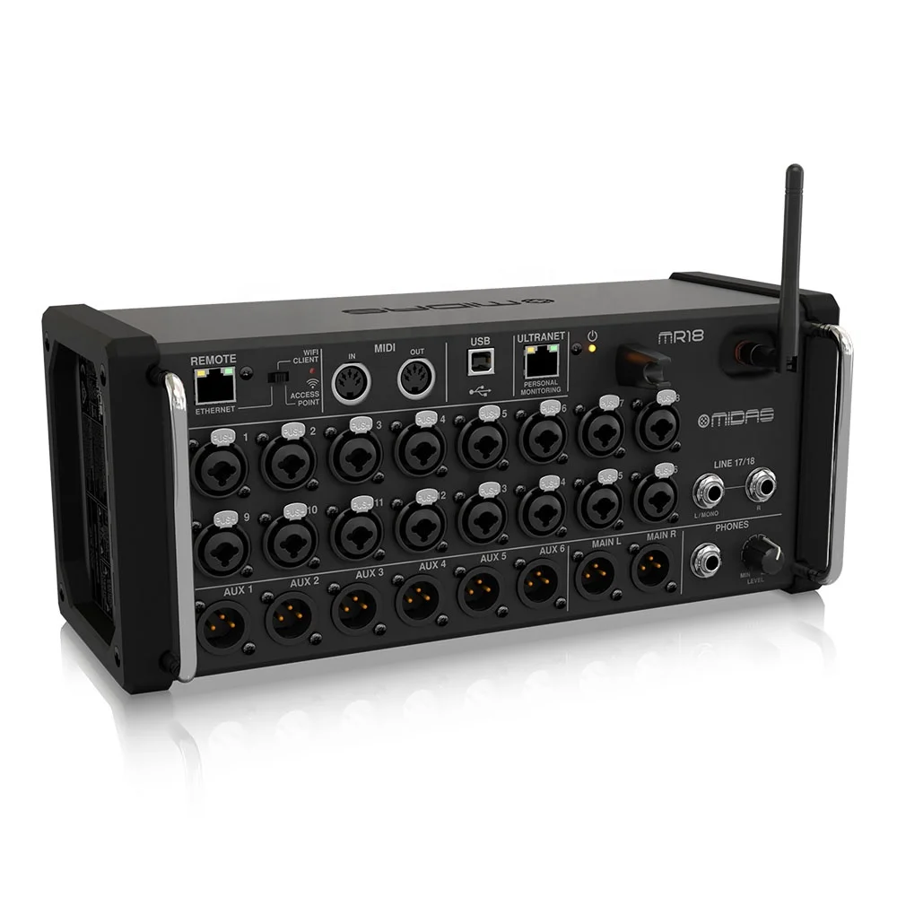 

Midas MR18 Digital Mixer 18-Channel Rack Type Outdoor Indoor Pa Sound System Audio Digital Console