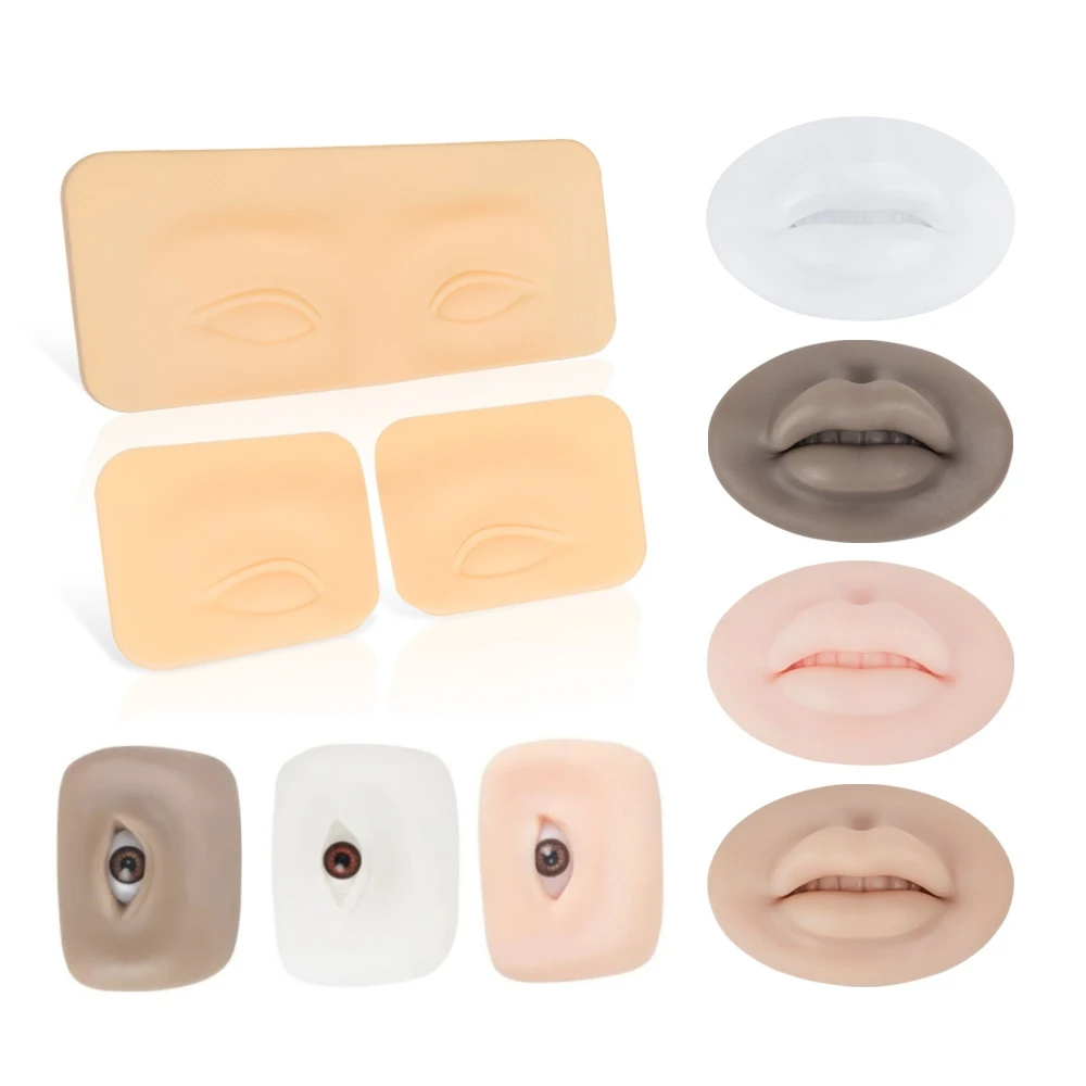 Microblading Reusable 5D Silicone Practice Lips EyeBrow Skin Eye Makeup Module For PMU Training Tattoo Permanent Makeup