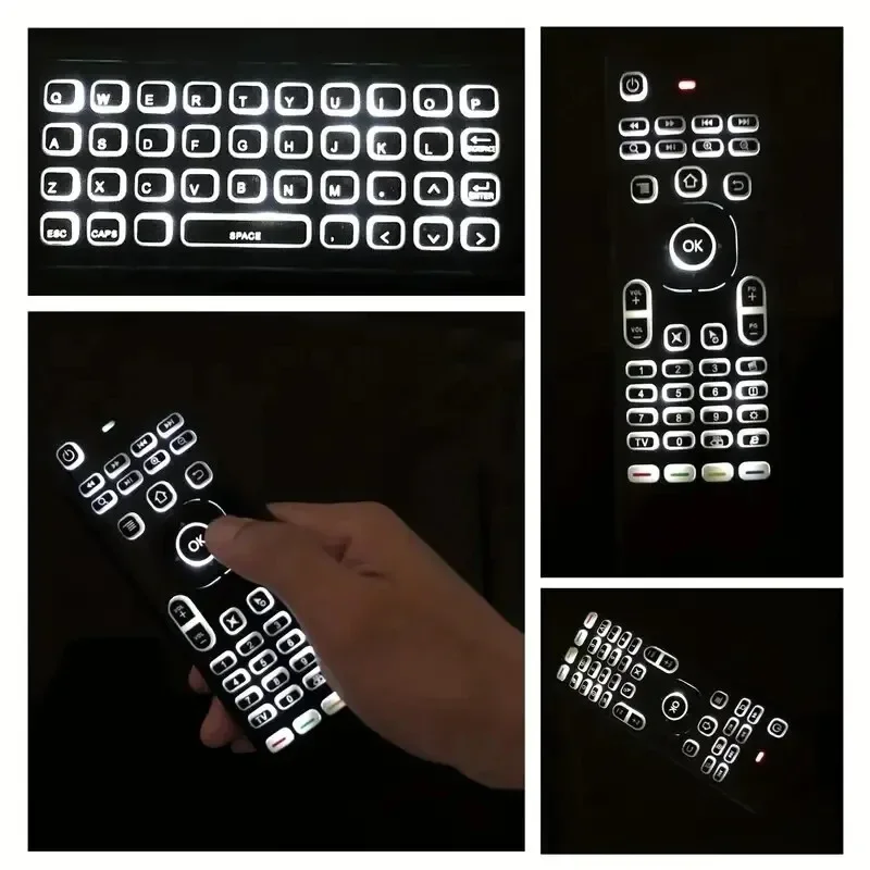 Remote Control Keyboard Mini Nirkabel Mouse Udara MX3 2.4GHz dengan Tombol Multimedia untuk Android TV Box Smart TV PC Linux Windows