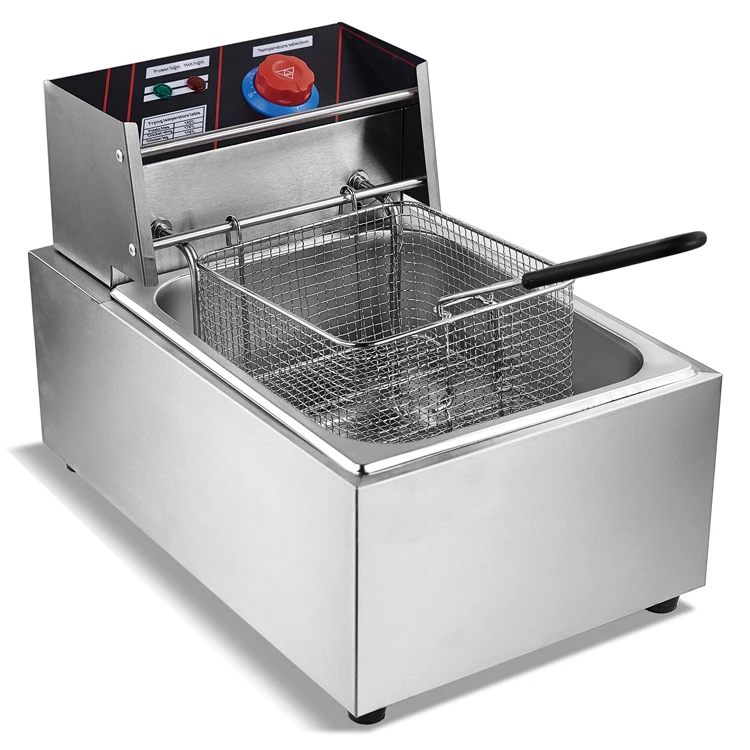 Wholesale Price Commercial Stainless Steel Restaurant Electric Deep Fryer 2.5KW 110V-240V 2-Year Warranty