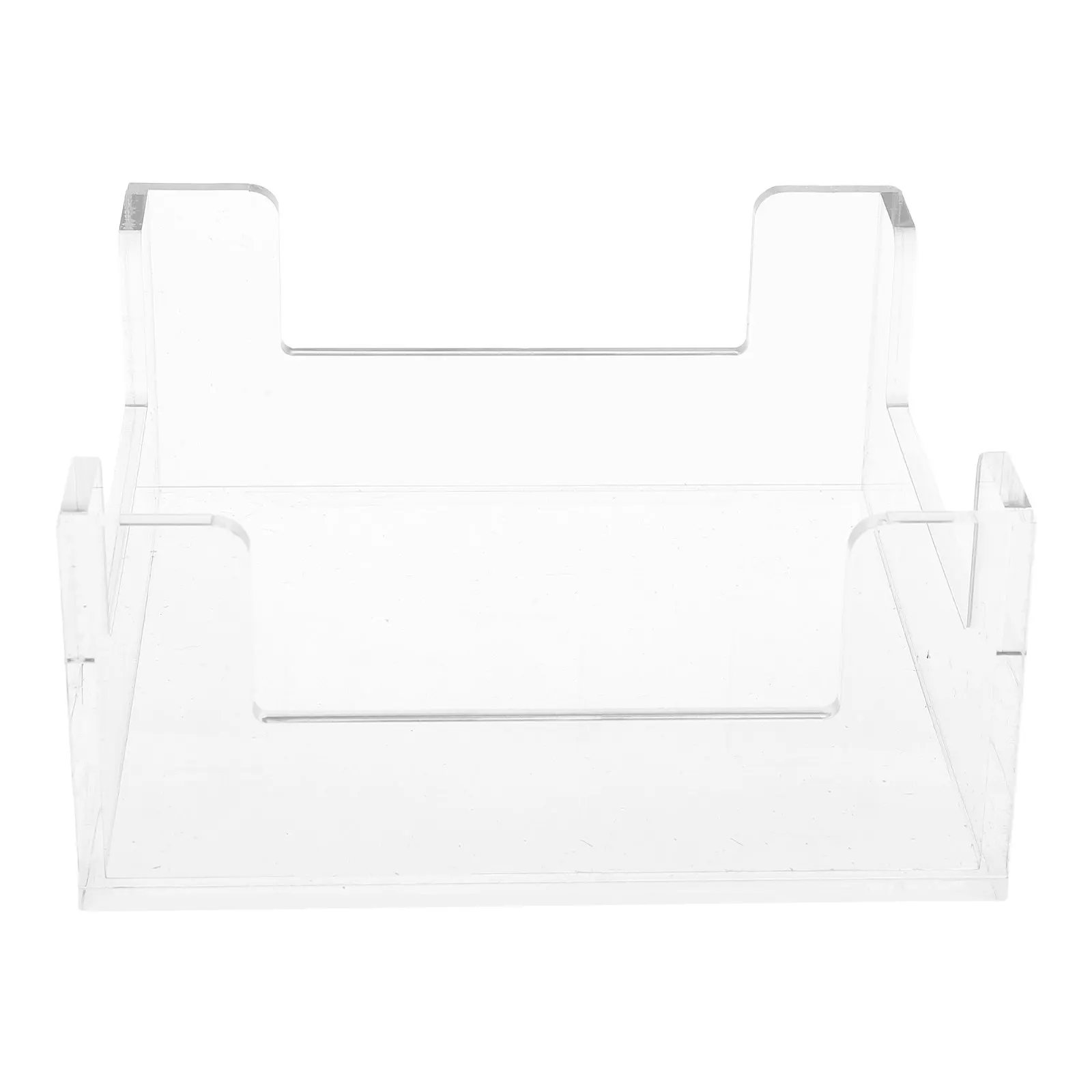 Modern Minimalist Acrylic Napkin Holder Clear Standing Paper Tissue Dispenser for Kitchen Tabletop Office Living Room Decor