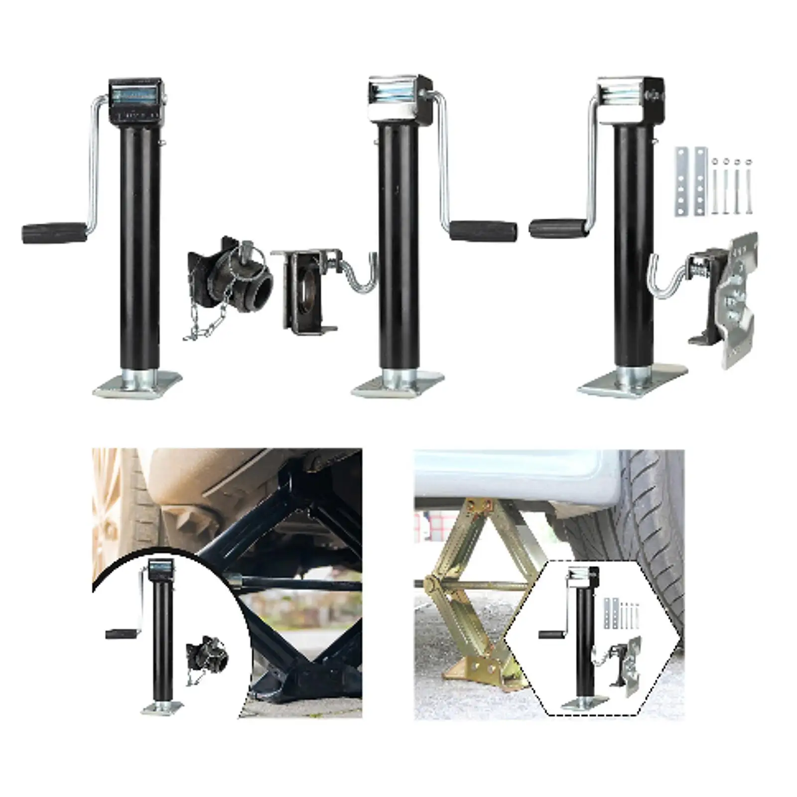 

Домкрат для прицепа, регулируемый, большой грузоподъемность, портативный, многофункциональный, с ручным управлением для аксессуаров для прицепов для яхт