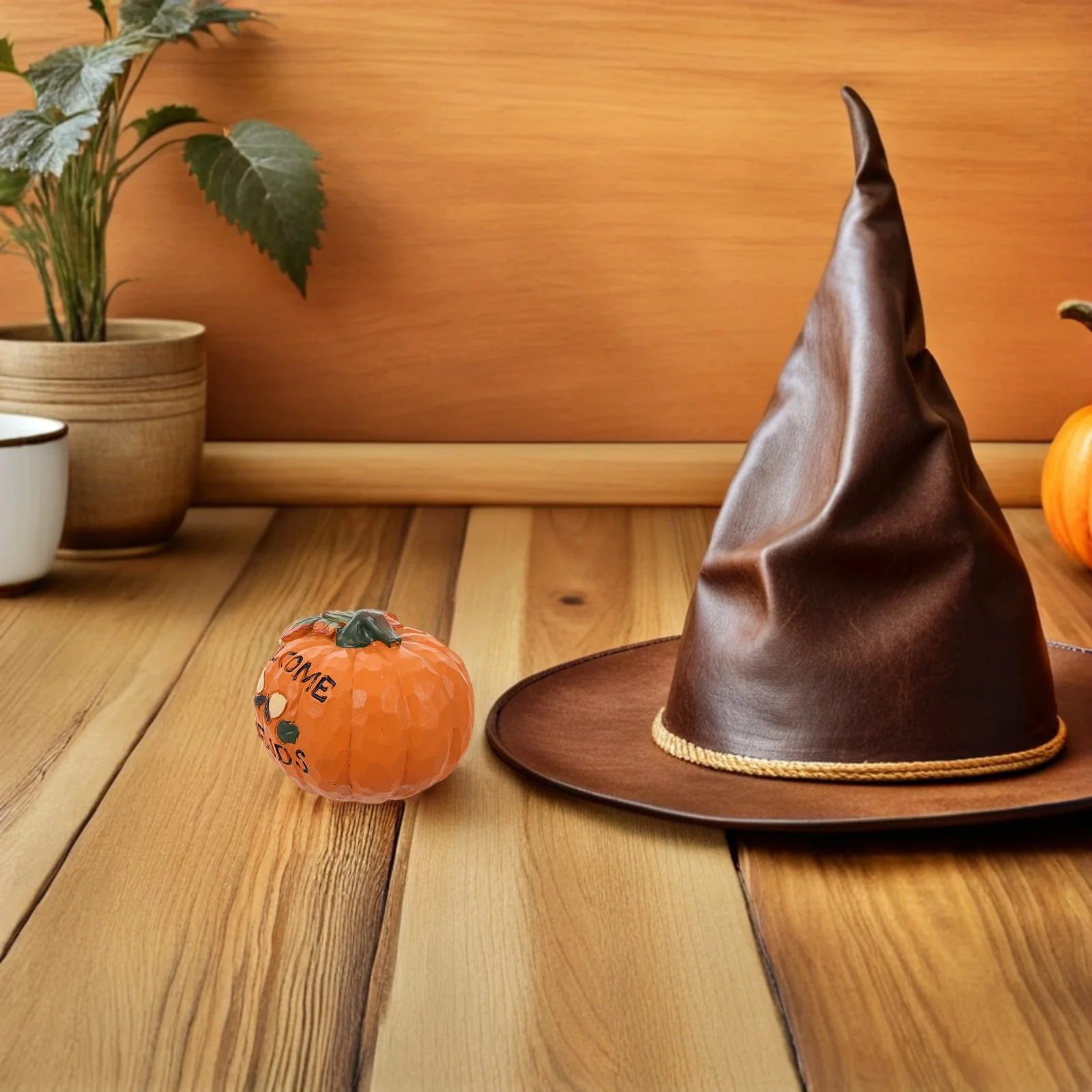 

Halloween Pumpkin Decorations Resin Sculptures Outdoor Fall Yard Statues Mini Fake Pumpkins Thanksgiving Ornament