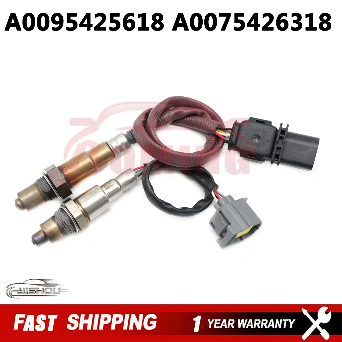 2PCS A0095425618 A0075426318 Upstream&Downstream O2 Oxygen Lambda Sensor For Mercedes CLA45 AMG 2014-2019 0258017341 0258017342