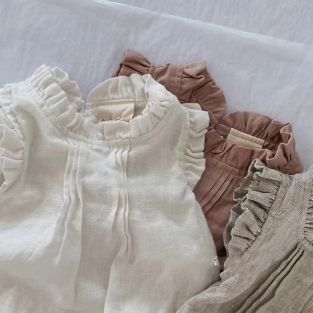 HY23051 Korean Style Baby Summer Outfit Adorable Bottom Covering Romper Trendy Infant Clothing for Outdoor Use